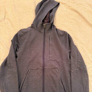 Lululemon Men's Zip Up Hooded Sweater Jacket Blue Sz Small Zippered Pocket